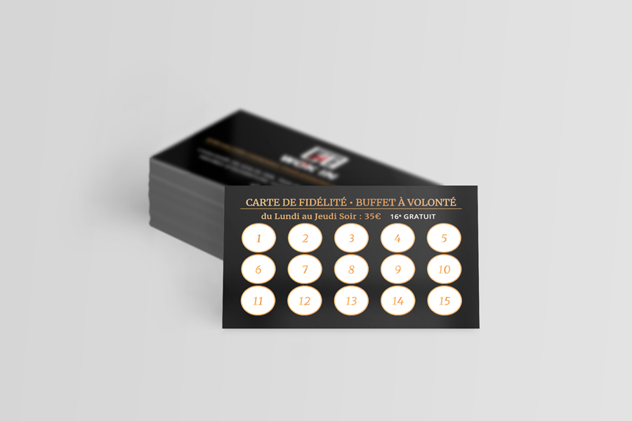 Business card + loyalty card on the back